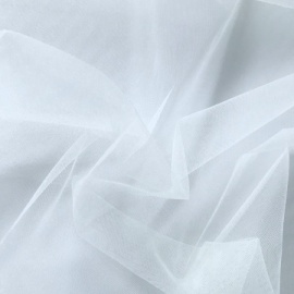 Eco Extra Wide Recycled Fine Tulle WHITE